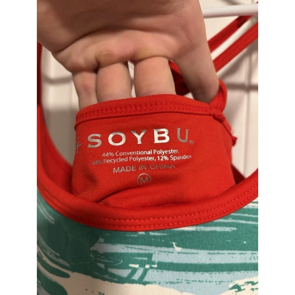 Soybu Dress M Fitness Yoga Athleisure Spaghetti Straps Shelf Bra A-Line Stretch